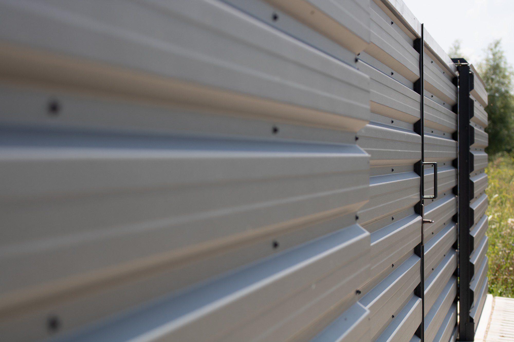 Closeup Sho Of Modern Corrugated Horizontal Metal 2023 06 20 14 44 09 Utc